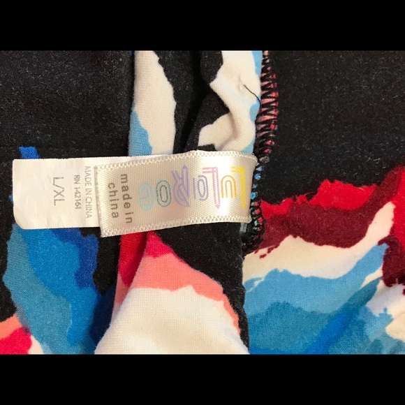 LulaRoe L/XL print leggings - Picture 2 of 2